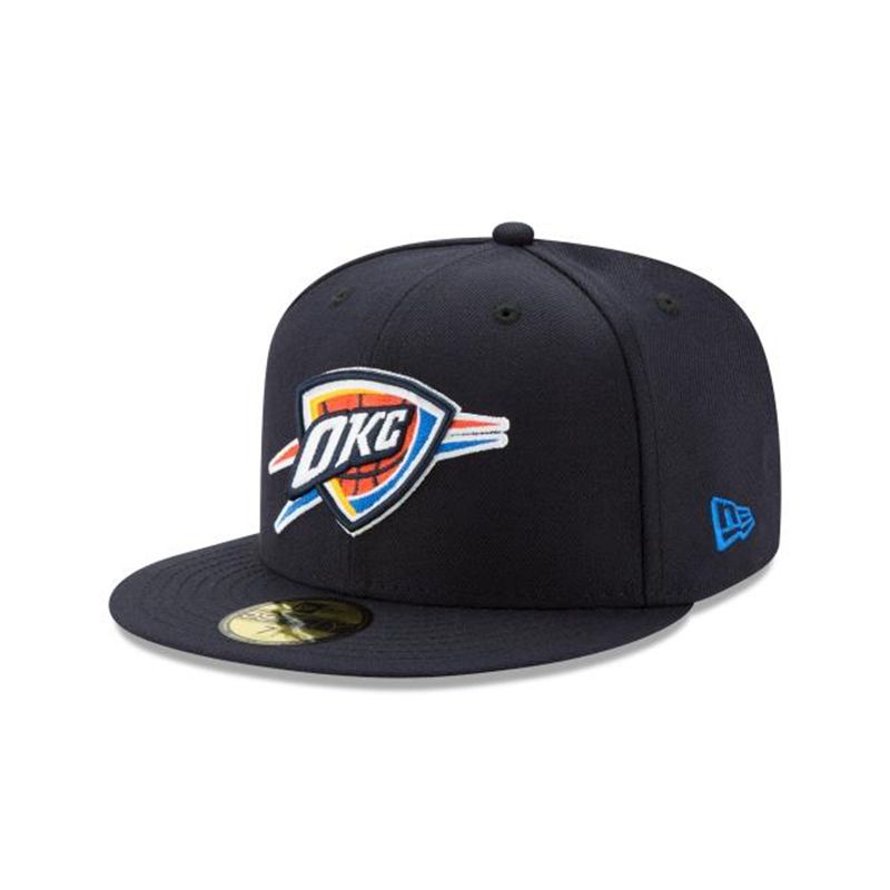 NBA Oklahoma City Thunder Team Color 59Fifty Fitted (YOK7251) - Blue New Era Caps